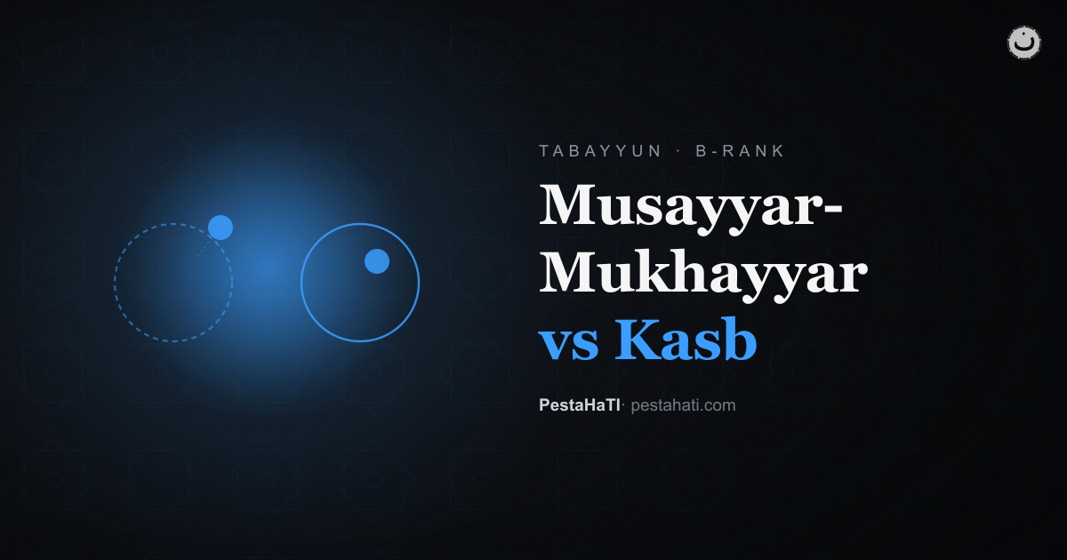 Musayyar-Mukhayyar: Beda dari Kasb, Bukan Berarti Sesat